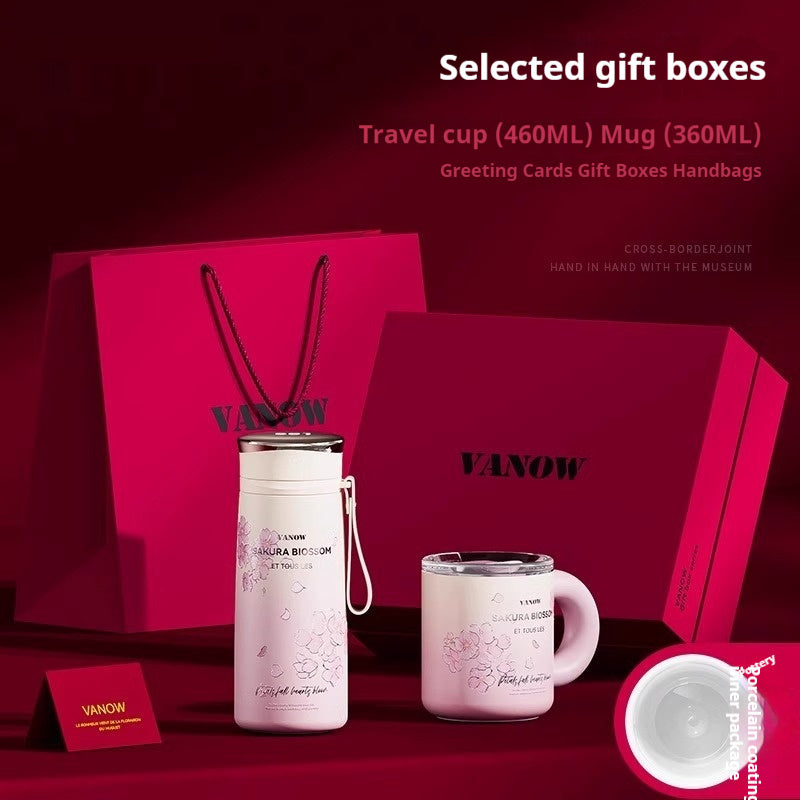 Sakura Smart Insulation Cup For Girlfriend Birthday Gift