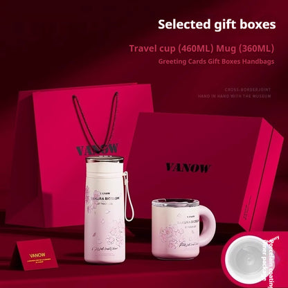 Sakura Smart Insulation Cup For Girlfriend Birthday Gift