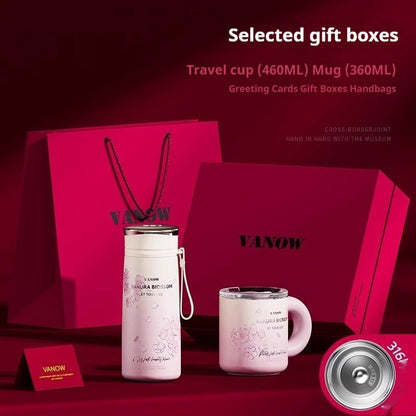 Sakura Smart Insulation Cup For Girlfriend Birthday Gift